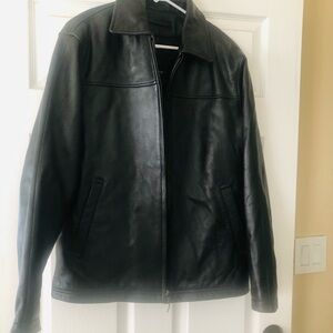 Claiborne Men's Black Leather Jacket